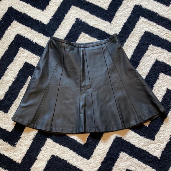The Limited Dresses & Skirts - The limited faux leather flare mini skirt